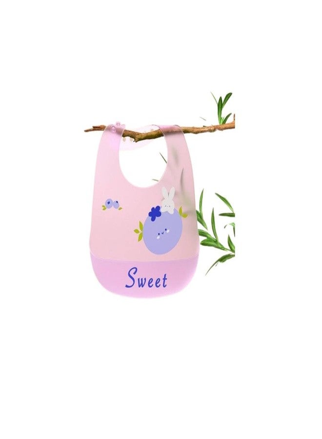 VALUEVIBES مريلة أطفال سيليكون مقاومة للماء من فاليو فايبز، مثالية لإطعام وفطام الأطفال الرضع والصغار، سهلة التنظيف، قابلة للغسل وإعادة الاستخدام، بدون رائحة كريهة، فتحة رقبة قابلة للتعديل بأزرار (عبوة من قطعة واحدة) (لون التوت الأزرق) - Image 1