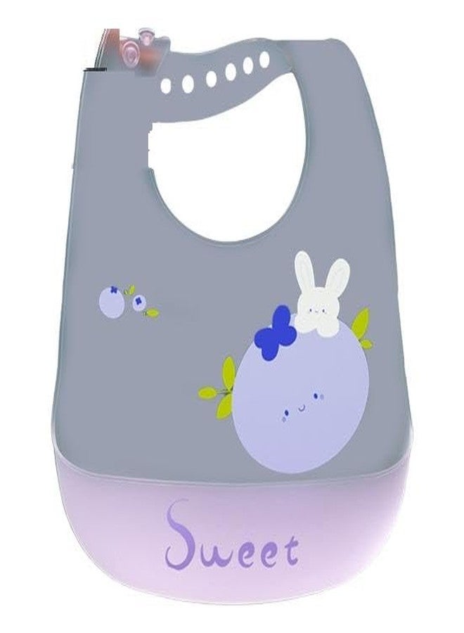 VALUEVIBES مريلة أطفال سيليكون مقاومة للماء من فاليو فايبز، مثالية لإطعام وفطام الأطفال الرضع والصغار، سهلة التنظيف، قابلة للغسل وإعادة الاستخدام، بدون رائحة كريهة، فتحة رقبة قابلة للتعديل بأزرار (عبوة من قطعة واحدة) (لون التوت الأزرق) - Image 4