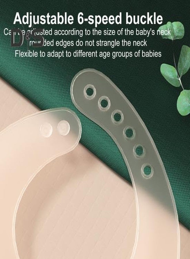 VALUEVIBES مريلة أطفال سيليكون مقاومة للماء من فاليو فايبز، مثالية لإطعام وفطام الأطفال الرضع والصغار، سهلة التنظيف، قابلة للغسل وإعادة الاستخدام، بدون رائحة كريهة، فتحة رقبة قابلة للتعديل بأزرار (عبوة من قطعة واحدة) (لون التوت الأزرق) - Image 5