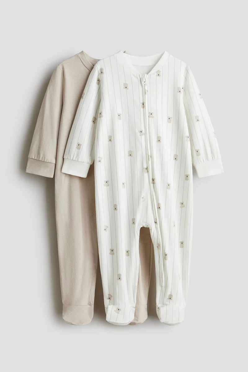 اتش اند ام أطقم نوم بسحاب - عبوة من قطعتين