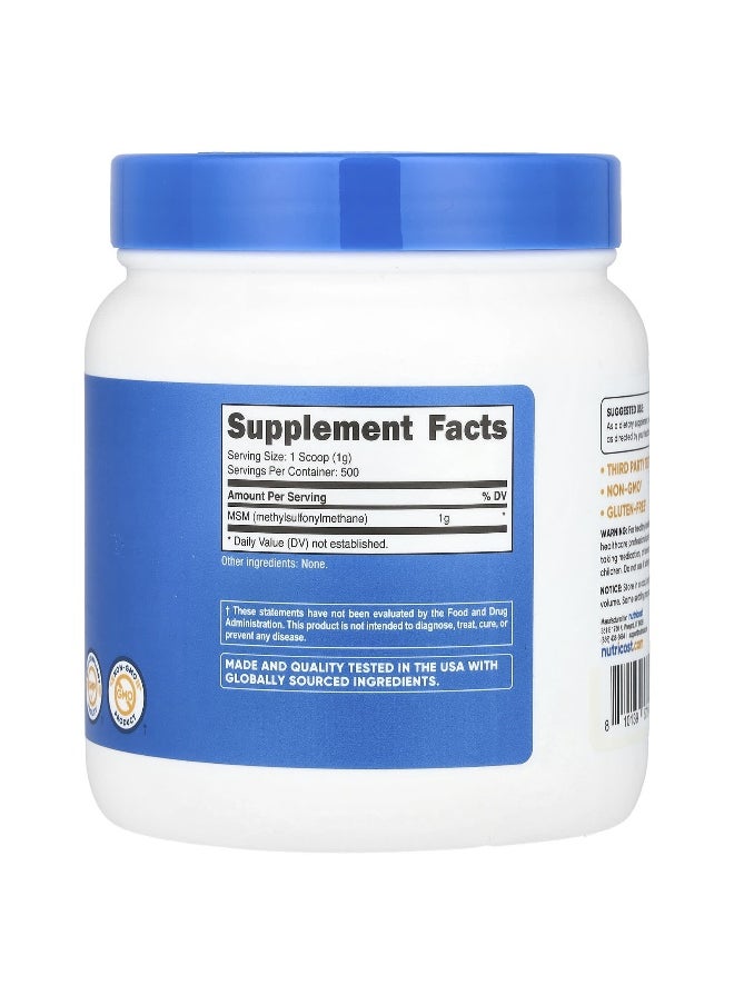 Nutricost Nutricost, MSM, Unflavored, 17.9 oz (500 g)  - Image 2
