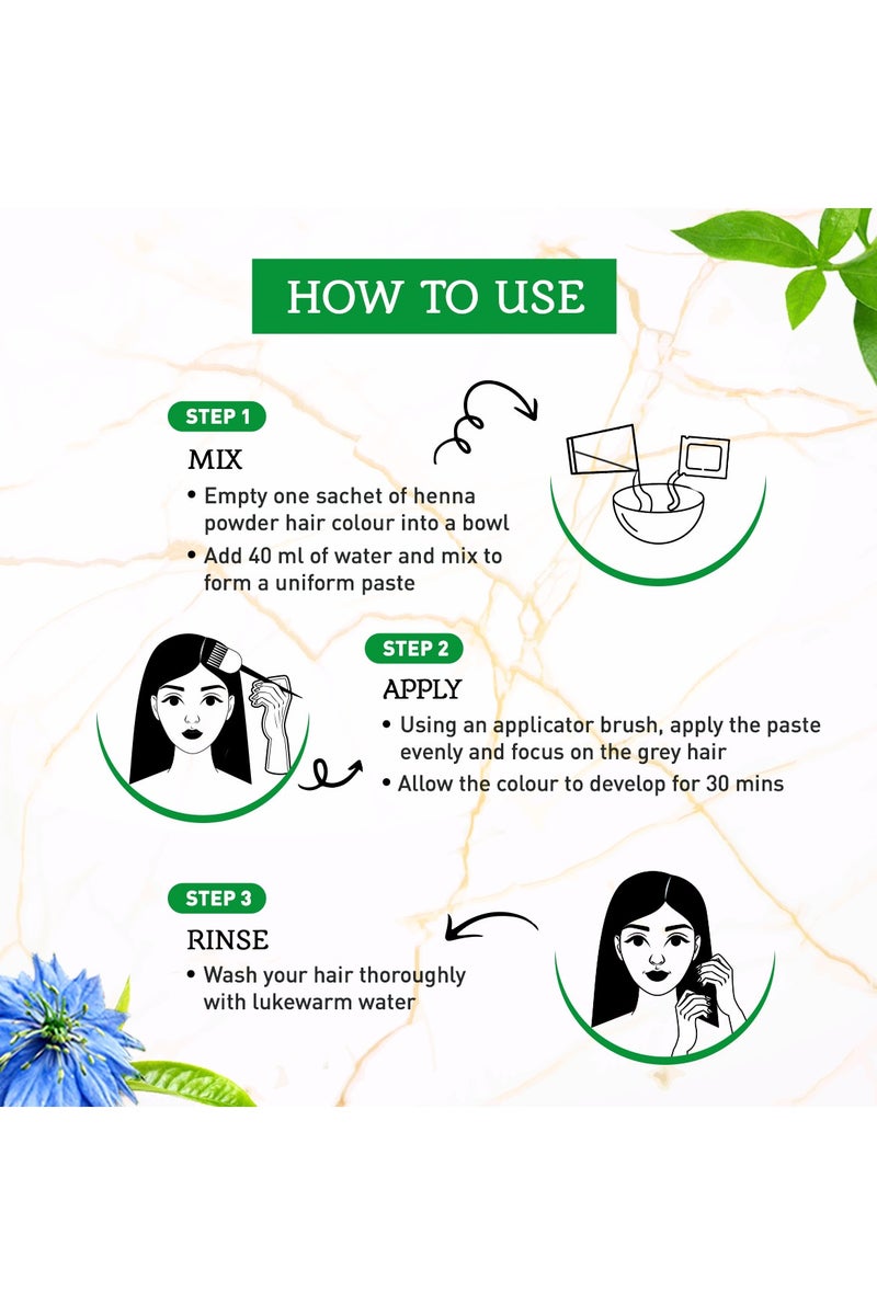 Vatika Naturals Natural Black Henna Hair Colour Pack of 6 60g - Image 5