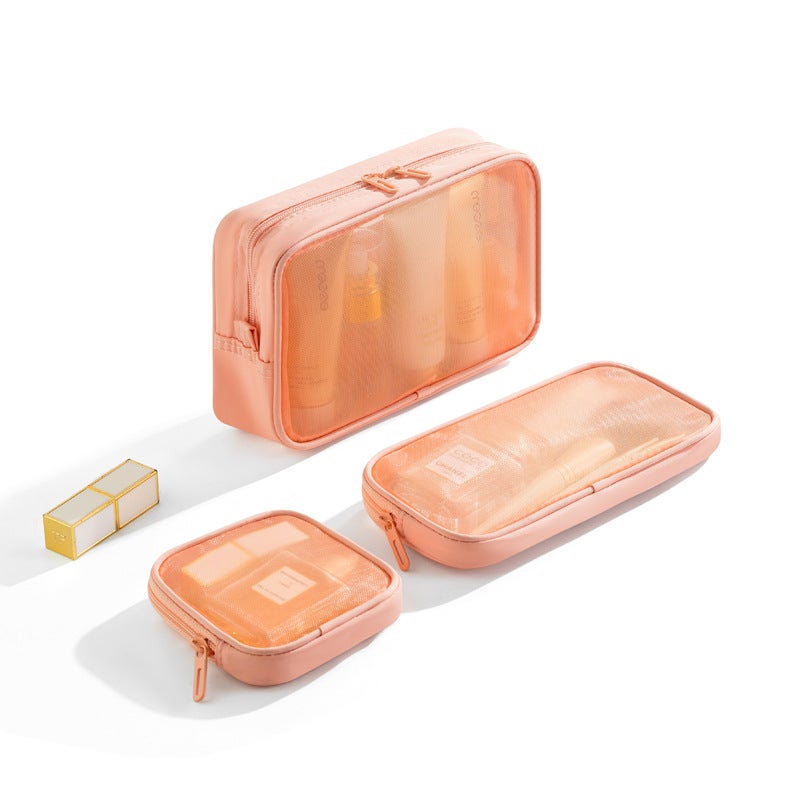 Custom Logo Makeup Organizer Bag Orange without LOGO