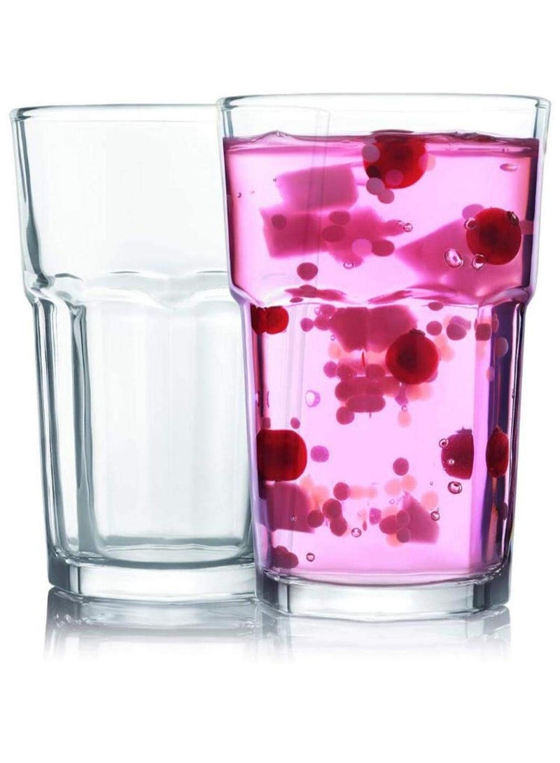 SkyKey Tableware Water and Juice Glass Set of 6 – 350 ml Transparent Drinking Glasses – Crystal Clear Shine – Microwave Dishwasher Safe – Ideal for Home and Party Use - Image 3