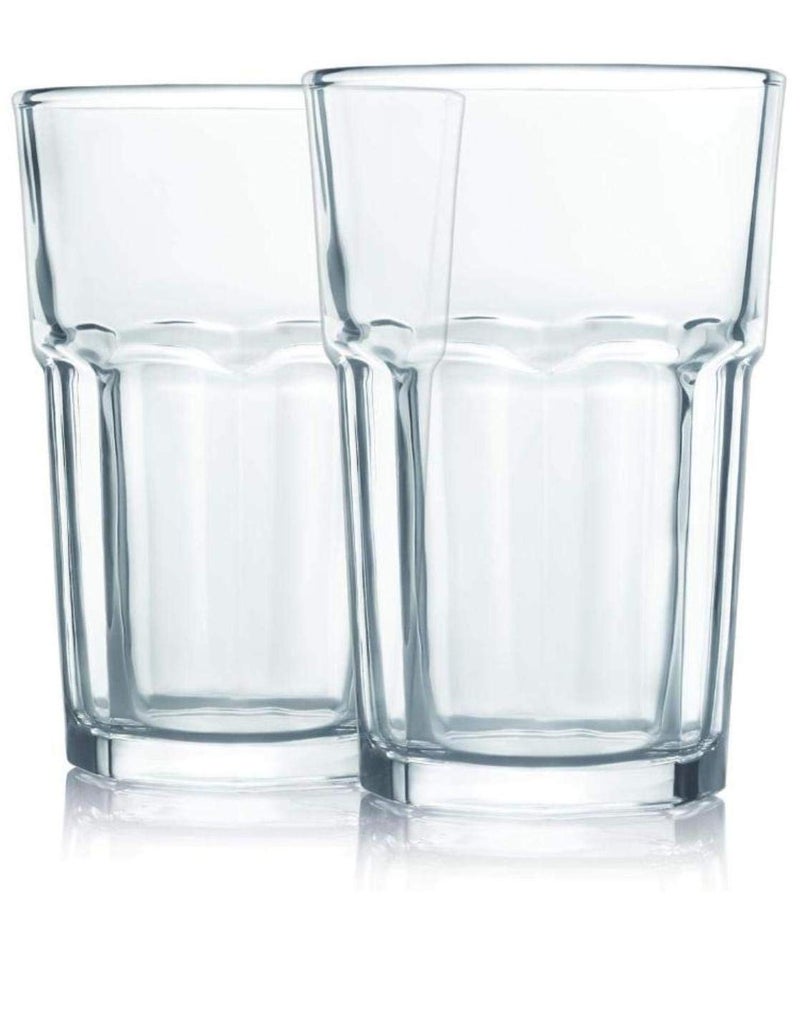SkyKey Tableware Water and Juice Glass Set of 6 – 350 ml Transparent Drinking Glasses – Crystal Clear Shine – Microwave Dishwasher Safe – Ideal for Home and Party Use - Image 1