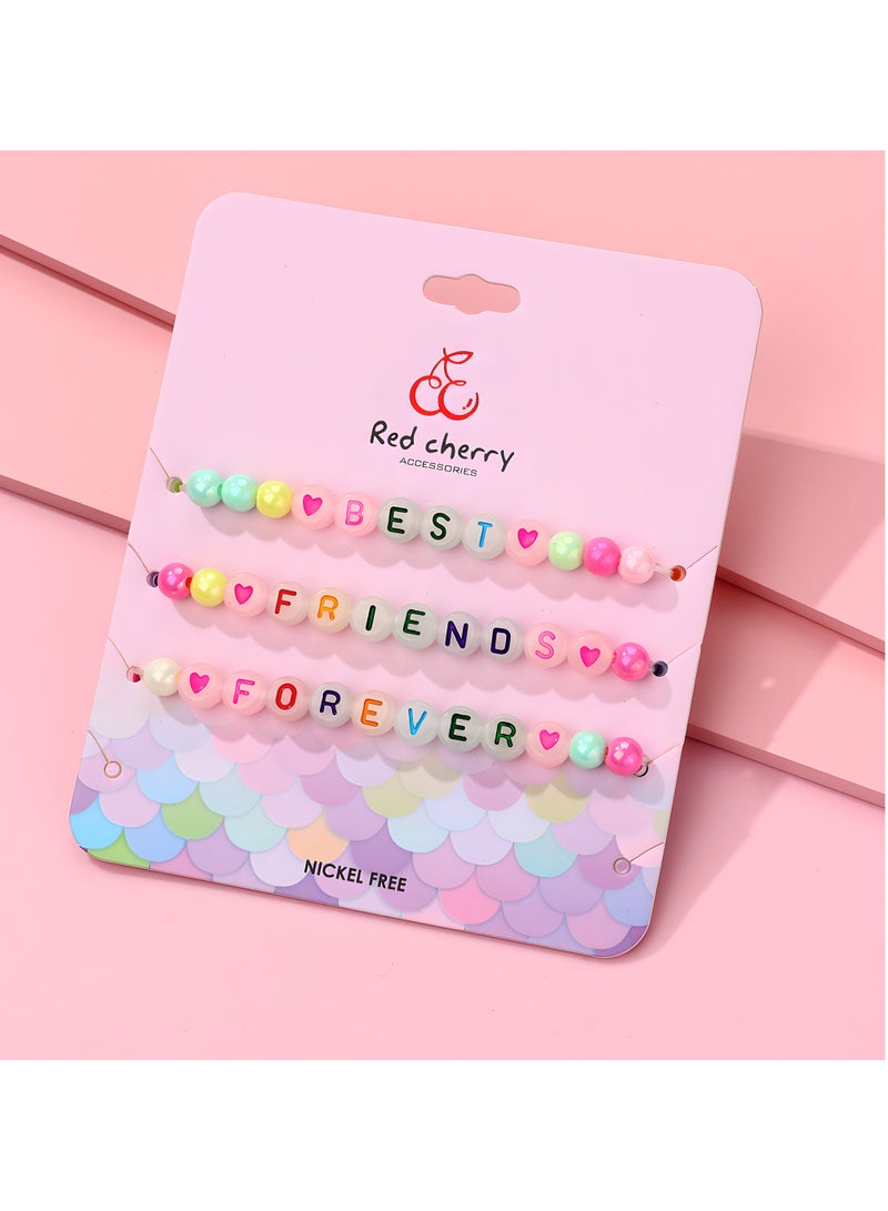 3pcs Cute And Fashion Luminous Acrylic Beads Bracelet, For Birthdays, Anniversaries, And Graduation Gifts, Gift for Kids Age 3+ (Bracelet Random Color)  - Image 3