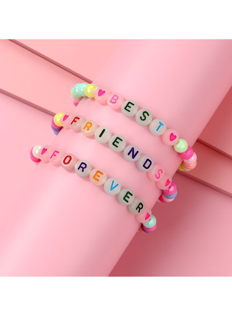 3pcs Cute And Fashion Luminous Acrylic Beads Bracelet, For Birthdays, Anniversaries, And Graduation Gifts, Gift for Kids Age 3+ (Bracelet Random Color)  - Image 1
