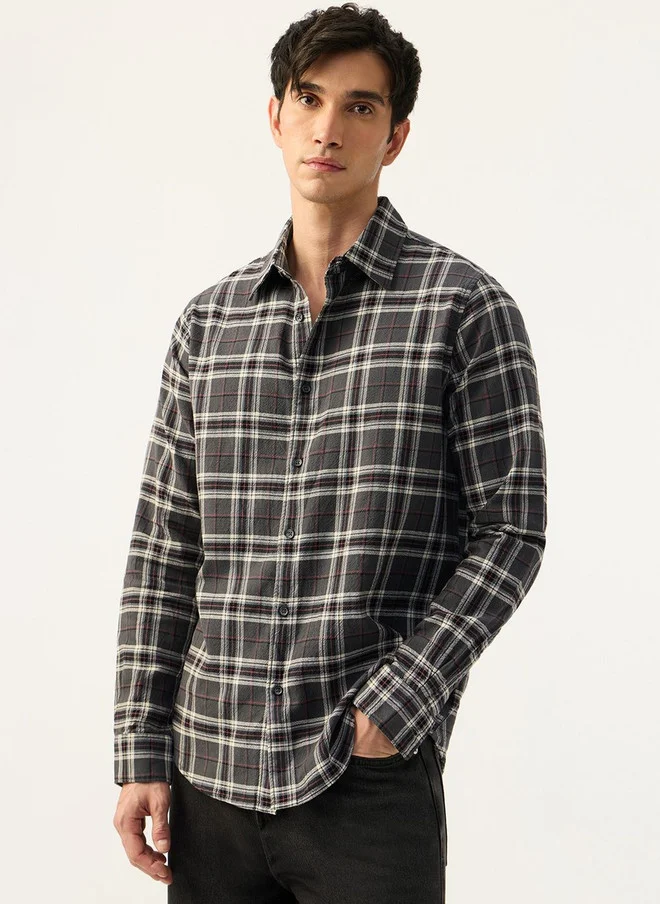 The Souled Store  The Souled Store Men Slim Fit Checked Casual Shirt  | Best Price UAE