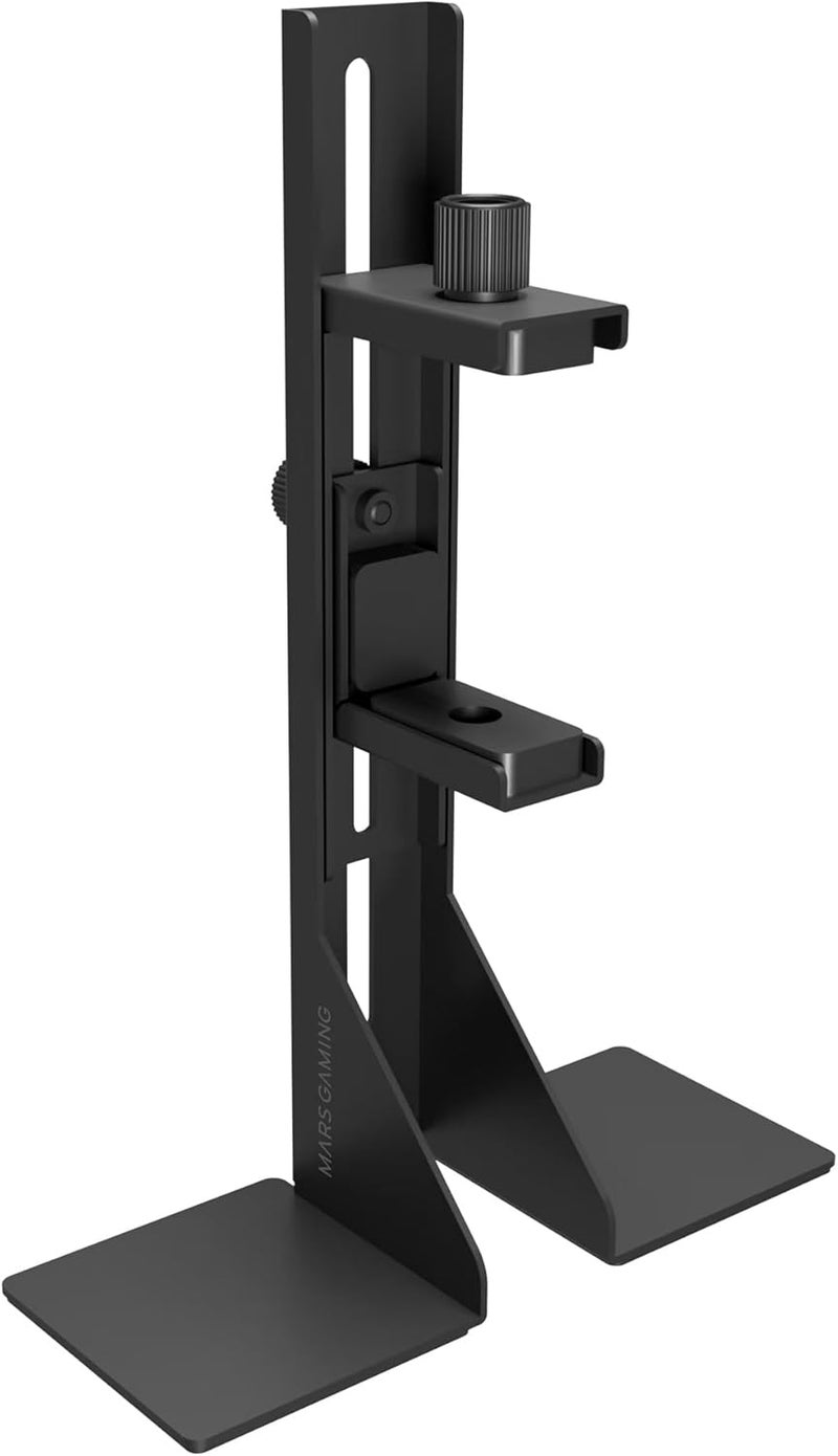 MARS GAMING MCA-GCBPRO GPU Mount, Vertical and Horizontal GPU Support, Non-Slip Magnetic Base, Robust Steel Structure, Universal Adjustable Clamp, Black - Image 1