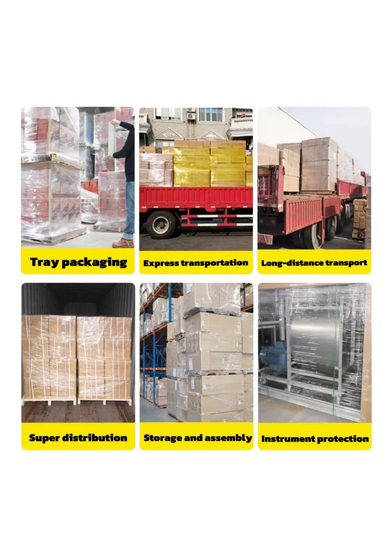 1 Roll 500mm Extra Strong Clear Stretch Wrap – Industrial Pallet Wrap / Waterproof Moving Packing Film / Heavy-Duty Self-Adhesive Cling Film Usable Length 600M - Image 3