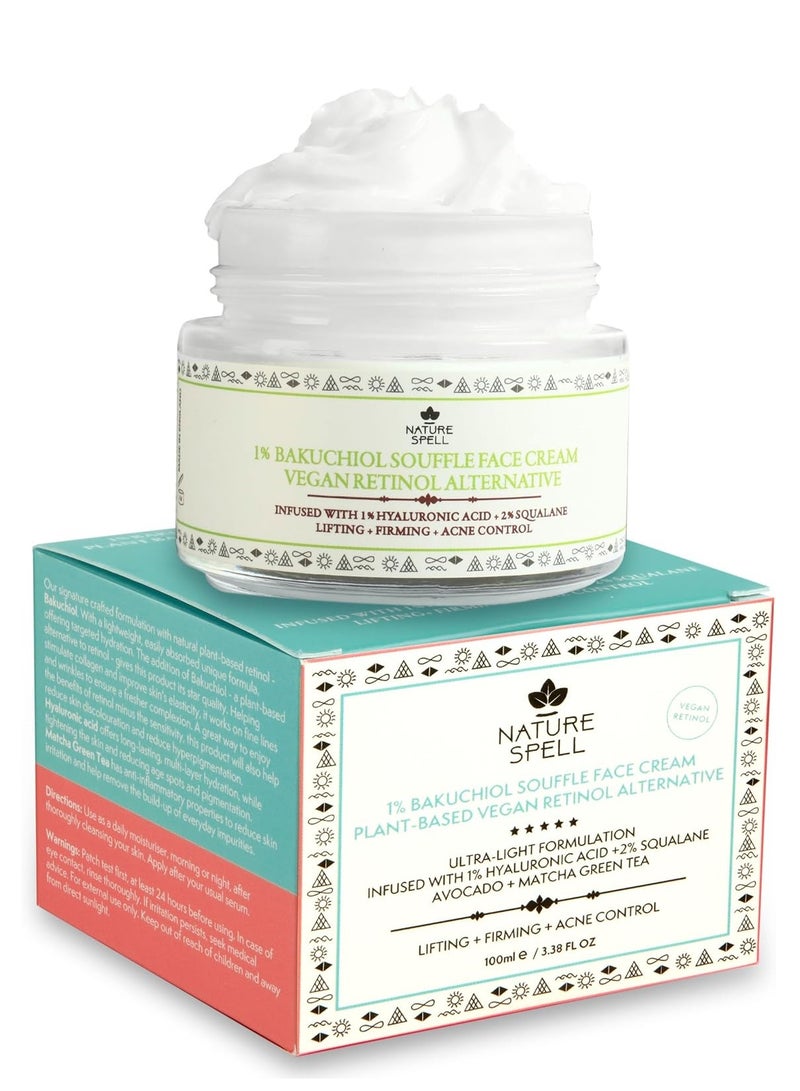 Nature Spell Retinol Alternative Face Cream 100ml – Reduces Fine Lines, Hydrates & Brightens Skin - Image 1