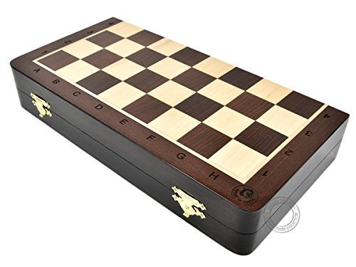 House of Chess 10 Inch Wooden Magnetic Folding Travel Chess SetBoard with 2 Extra Knights 2 Extra Pawns 2 Extra Queens and Algebraic Notation Handmade Premium Quality - Image 5