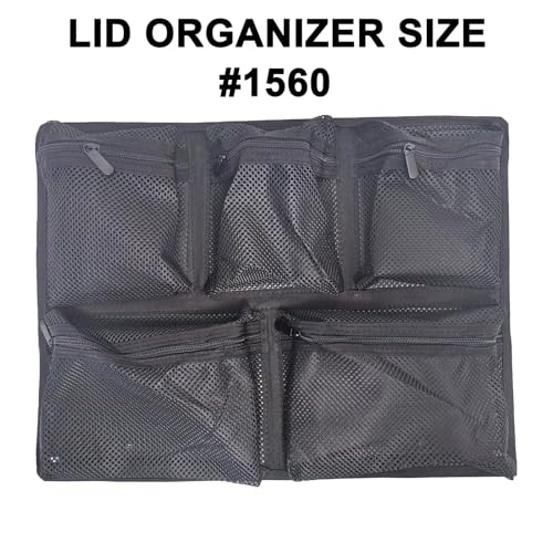 LAFENLIN UPGRADED Lid Organizer for Pelican 1560 Case[Maximize Space, Secure Gear], 5-Pocket Thick Mesh Panel for Photographers & Divers, Fits Camera Cases & Dry Boxes, Includes Screws & Hook and Loop - Image 2