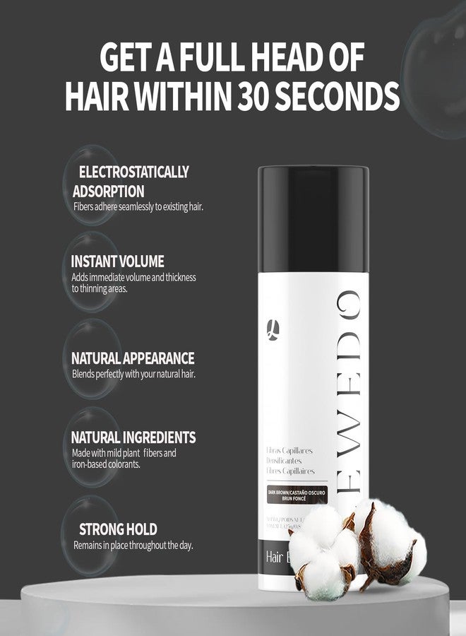 LEWEDO Hair Building Fibers 25G with Precision Spray Applicator - Electrostatic Adsorption for Instant Thicker Hair, Waterproof & Natural Look, Suitable for Men & Women​ (Black) - Image 2