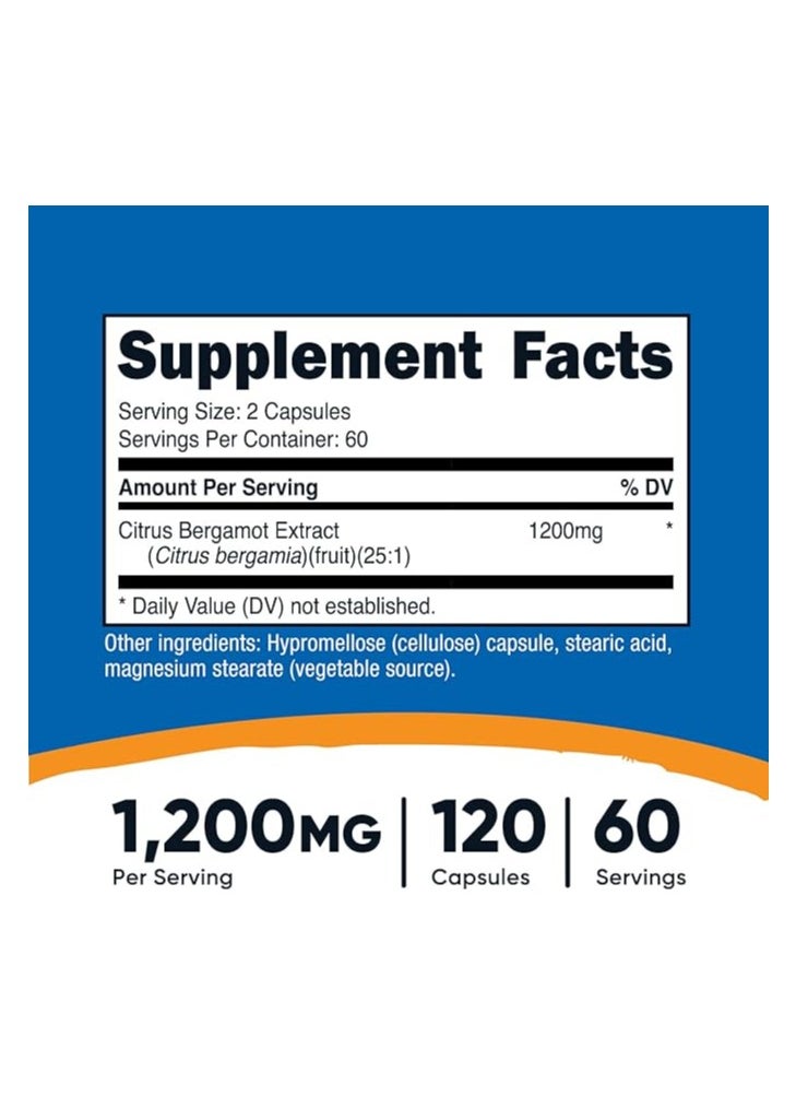 Nutricost - Citrus Bergamot Capsules 1,200mg, 120 Capsules - Image 1