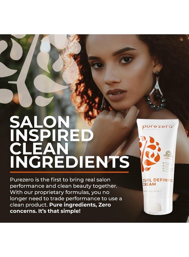 Purezero Curl Cream Enhances Curl Definition Moisturizes And Hydrates Reduces Frizz Reduces Breakage Zero Sulfates Parabens Dyes100% Vegan & Cruelty Free (6Oz 2 Pack) - Image 5