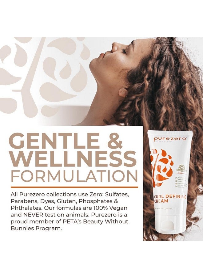 Purezero Curl Cream Enhances Curl Definition Moisturizes And Hydrates Reduces Frizz Reduces Breakage Zero Sulfates Parabens Dyes100% Vegan & Cruelty Free (6Oz 2 Pack) - Image 4