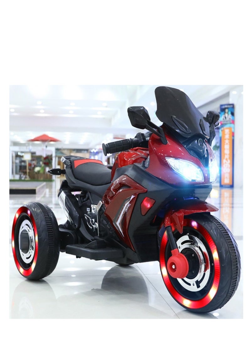 Kids Electric Motorcycle, 3 Wheel Battery Powered Ride On Motorcycle with LED Lights Red - pzsku/Z896547E5C869B9667550Z/45/_/1737613325/c4570be9-0cf3-4c86-8e39-9125b38be072