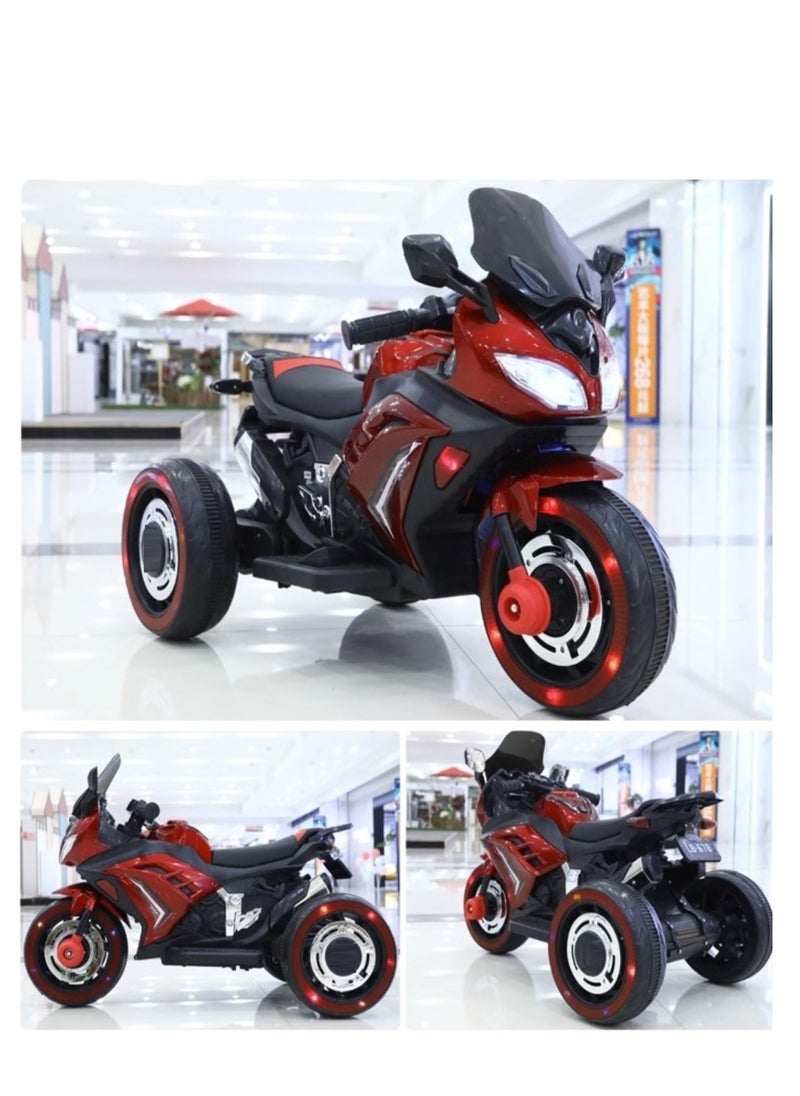 Kids Electric Motorcycle, 3 Wheel Battery Powered Ride On Motorcycle with LED Lights Red - pzsku/Z896547E5C869B9667550Z/45/_/1737613427/99d56837-24e6-4739-a325-da796ae332e3