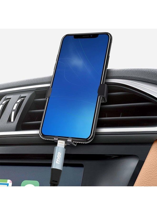 آیمی محول صوت Lightning ثنائي في واحد، موزع Lightning مزدوج للشحن والصوت، كابل مضفر بطول 0.12 متر، صوت عالي الدقة، مصنوع من سبائك الألومنيوم المتينة، متوافق مع أجهزة iPhone و iPad - IM-233 - Image 2