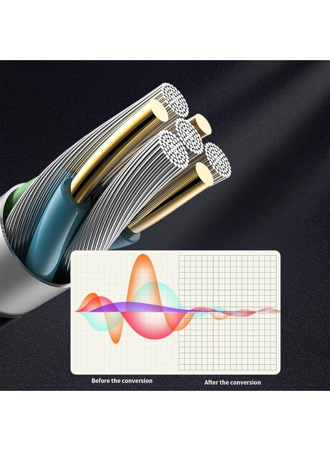 آیمی محول صوت Lightning ثنائي في واحد، موزع Lightning مزدوج للشحن والصوت، كابل مضفر بطول 0.12 متر، صوت عالي الدقة، مصنوع من سبائك الألومنيوم المتينة، متوافق مع أجهزة iPhone و iPad - IM-233 - Image 3