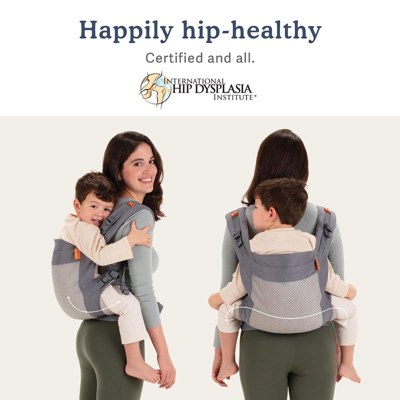 Beco Toddler Carrier - Breathable 3D Mesh Front-Carry & Backpack Style Carrier with Tall Supportive Back and Ergonomic Extra-Wide Seat for Children from 18months (20-60 lbs) - Cool Dark Grey - Image 5