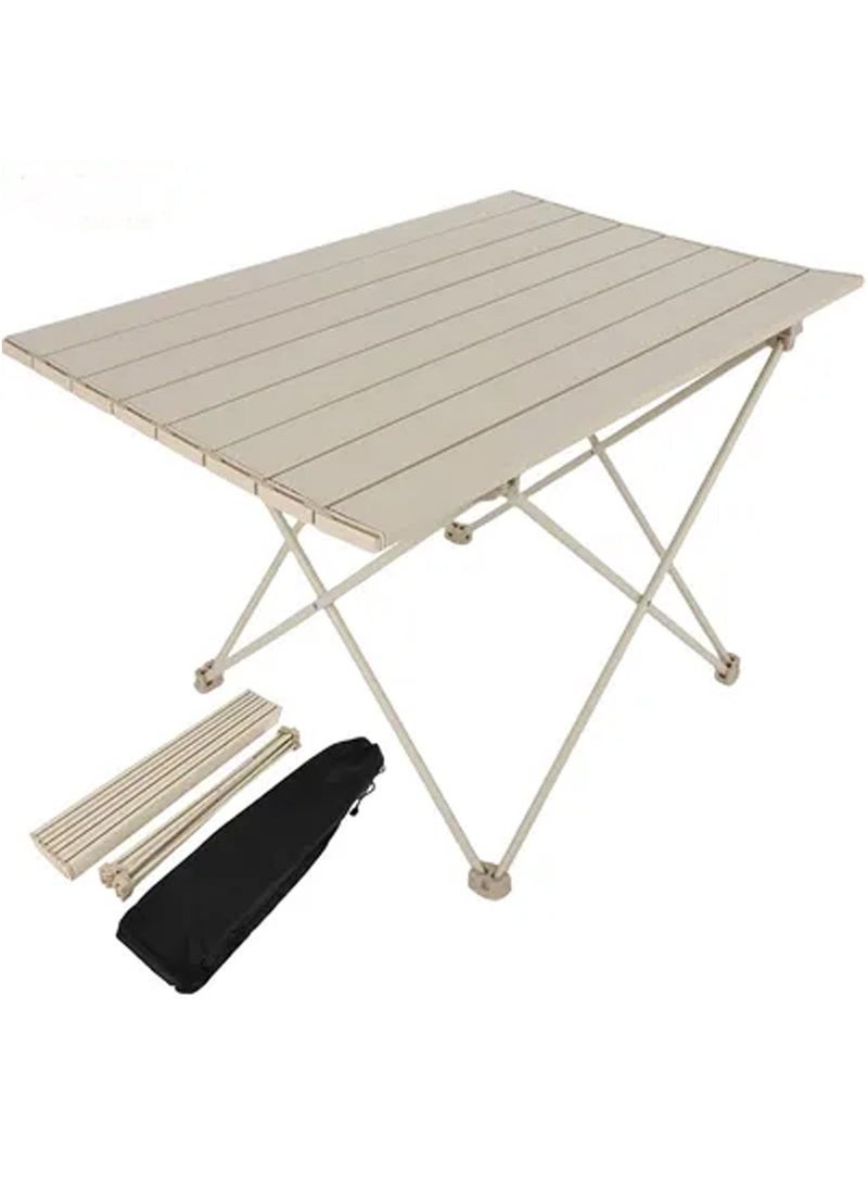 lightweight Outdoor Camping Folding Table - Beige - Image 2