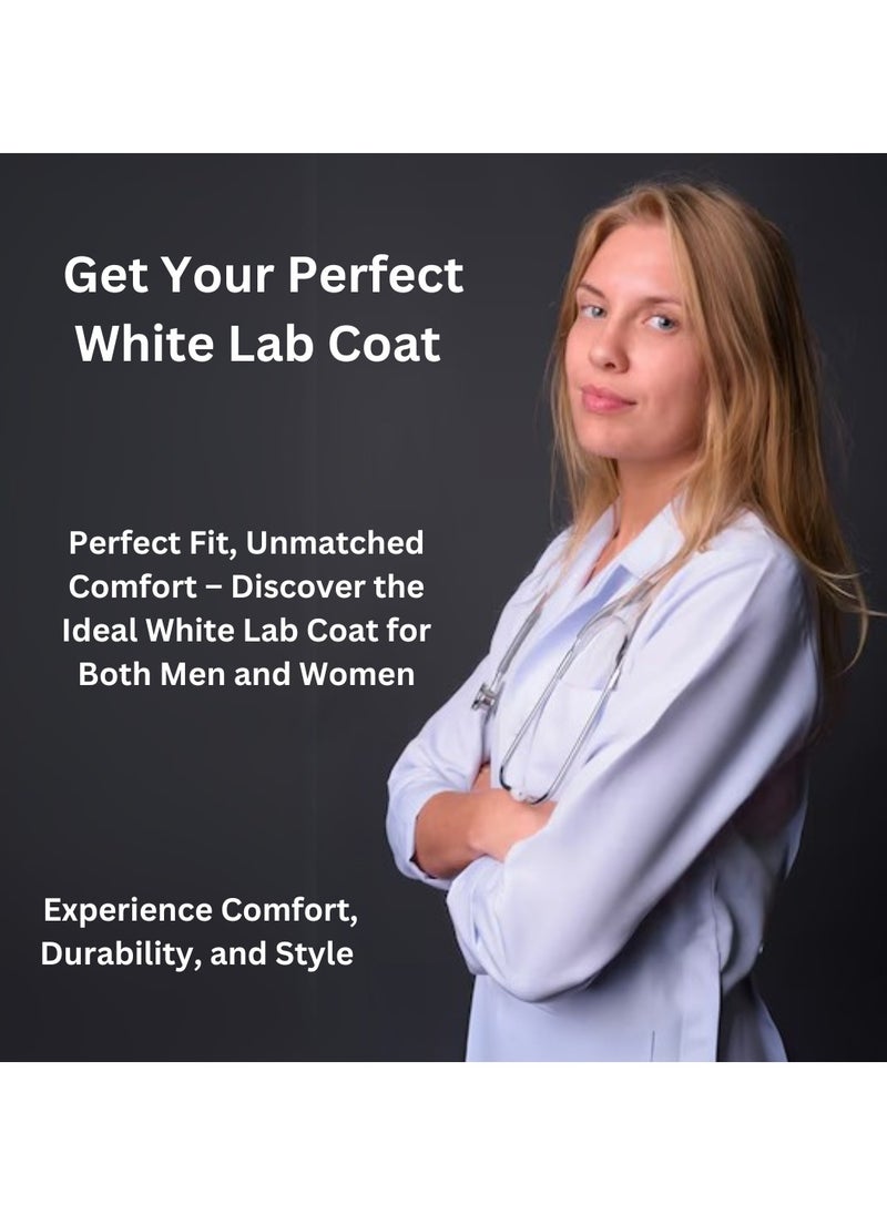 Generic - Dress Up UAE Pharmacy Lab Coat- Doctors White Lab Coat Costume for Adults - Lightweight Lab Coats for Women and Men - Image 1