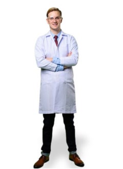 Dress Up UAE Pharmacy Lab Coat- Doctors White Lab Coat Costume for Adults - Lightweight Lab Coats for Women and Men