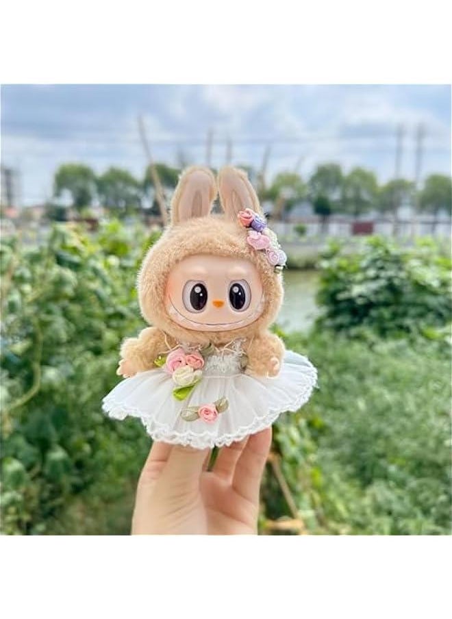 Labubu Clothes for Doll,Labubu Outfit Doll,Doll Princess Skirt,17cm Doll Clothes Suitable for 17cm labubu Dolls Accessories (Style C) 
