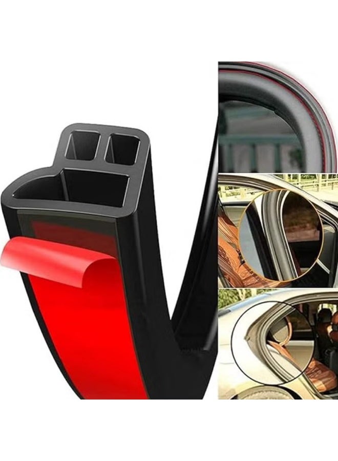 Car door sealing strip, car door sound insulation sealing strip, suitable for L-shaped universal self-adhesive rubber windproof strip, used for car door rear door-5 meters - Image 1