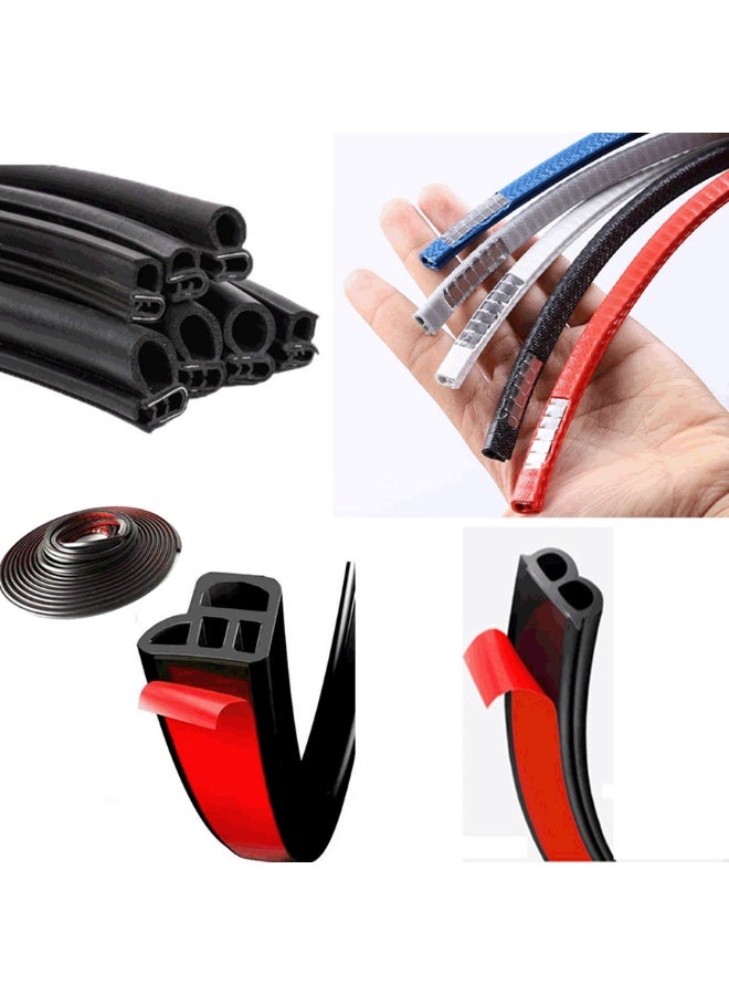 Car door sealing strip, car door sound insulation sealing strip, suitable for L-shaped universal self-adhesive rubber windproof strip, used for car door rear door-5 meters - Image 2