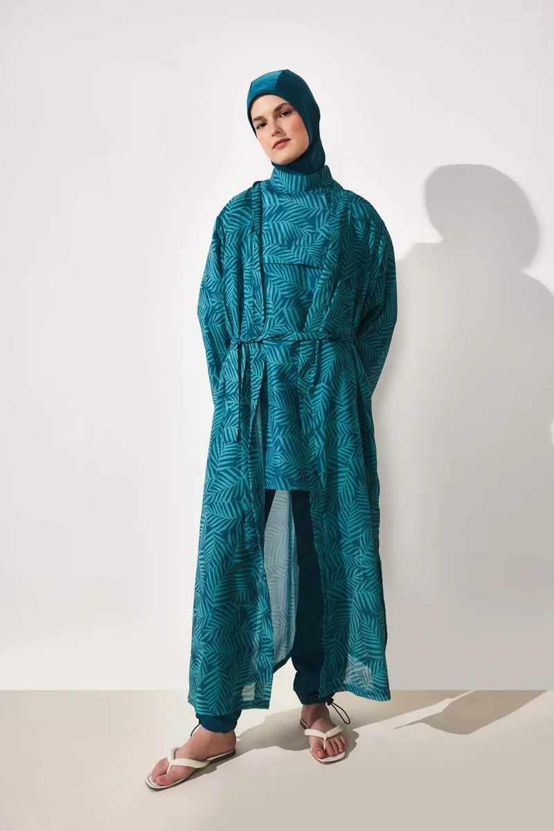 ديفاكتو Regular Fit Printed Burkini Pareo