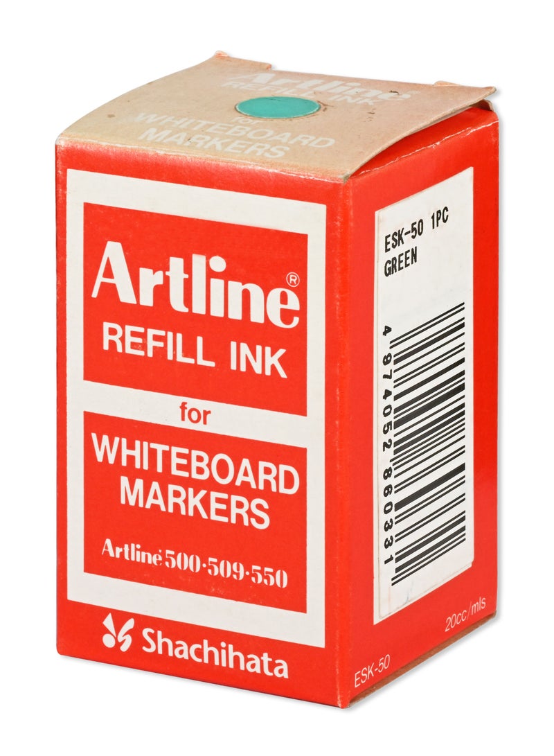 Artline Artline Refill Ink for 500, 509 and 550 White Board Marker, Color:Green-ARIKESK50GR  - Image 4