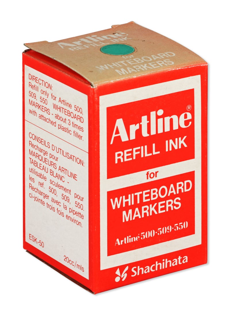 Artline Artline Refill Ink for 500, 509 and 550 White Board Marker, Color:Green-ARIKESK50GR  - Image 3