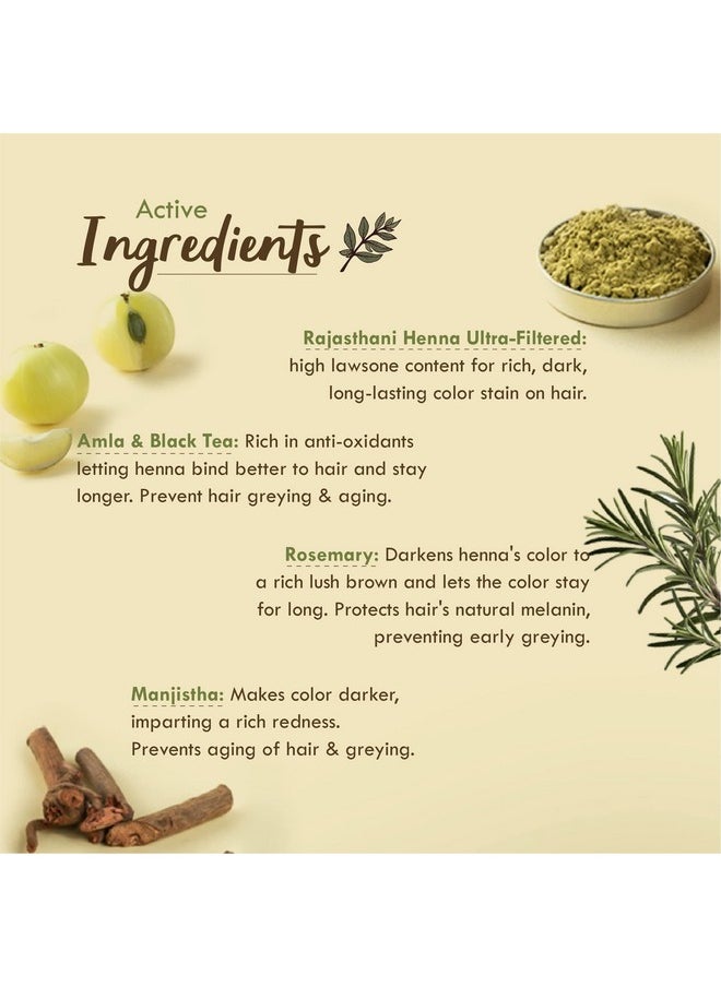 Nat Habit - Fresh Ready-To-Apply Henna Paste & Hibiscus Amla Dasabuti Hair Oil For Growth & Conditioning With Rich Dark Brown Color (2 X 220G And 100Ml) Combo Pack Of 3 - Image 1