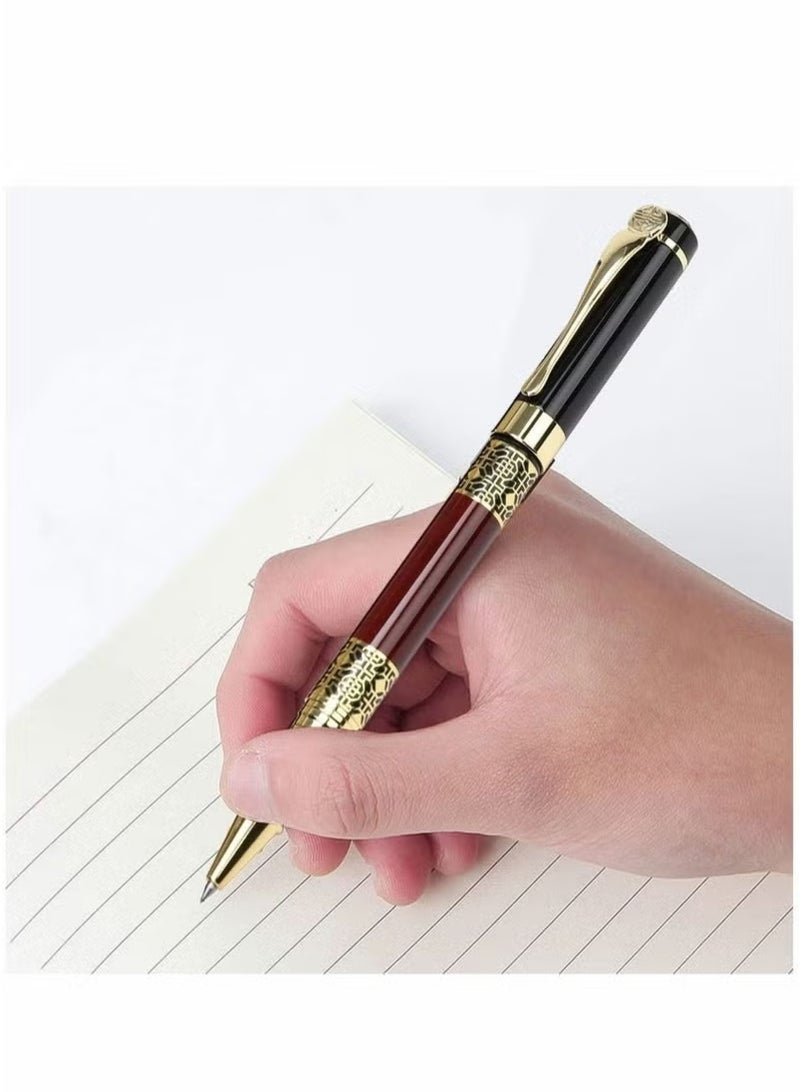 Merrystick Expert Ballpoint Pen Black with Chrome Trim Luxury, Line 0.5mm Tip Come 2 Pieces Ink Refill, Nice BallPens Classy Gift Box for Student, Executive, Office (Classic Black) - Image 4