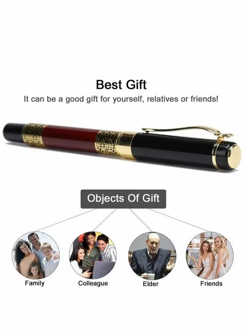 Merrystick Expert Ballpoint Pen Black with Chrome Trim Luxury, Line 0.5mm Tip Come 2 Pieces Ink Refill, Nice BallPens Classy Gift Box for Student, Executive, Office (Classic Black) - Image 3
