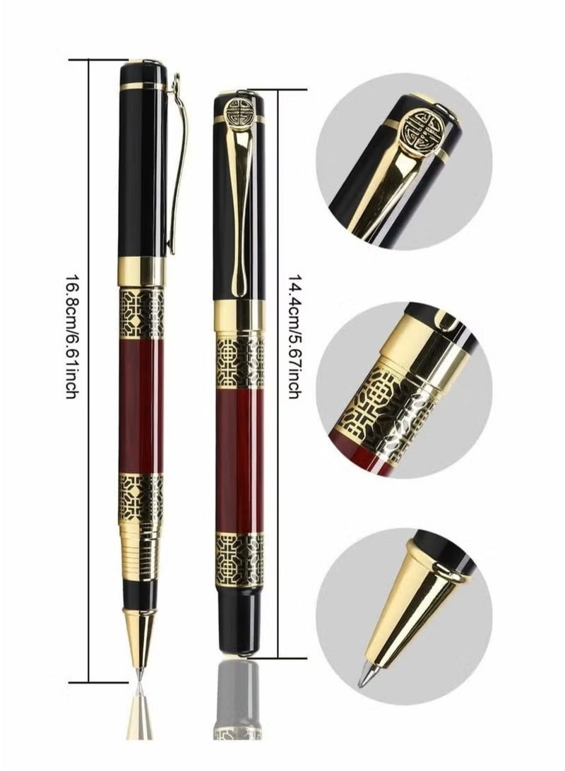 Merrystick Expert Ballpoint Pen Black with Chrome Trim Luxury, Line 0.5mm Tip Come 2 Pieces Ink Refill, Nice BallPens Classy Gift Box for Student, Executive, Office (Classic Black) - Image 5