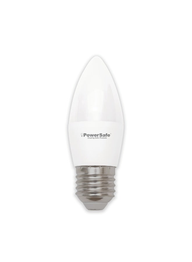 Terminator PowerSafe LED Candle Bulb 7W Daylight E27, 595 Lumen, 6500K, 85% Energy Saving, 15,000 Hours Lifespan, with Surge Protection, ESMA Approved - Image 1