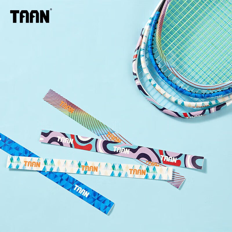 JD Jing Zao Taan Badminton Racket Protective Edge Tape, Anti-Abuse, Anti-Line Breakage, Anti-Scratch Frame, Racket Head Tape, Four Pieces C29 Light Blue 2/green 2 - Image 5