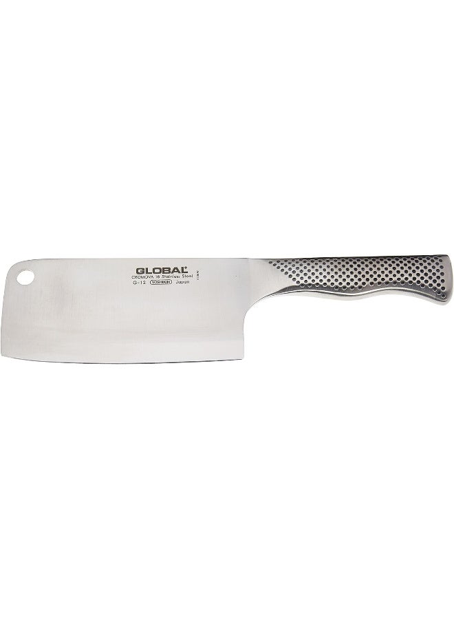 GLOBAL ساطور لحم عالمي - 16 سم. فولاذ مقاوم للصدأ. لذبح اللحم النيء، قطع العظام. شفرة حادة بعرض 7.62 سم. تصميم مريح. مقبض مجوف آمن. - Image 1