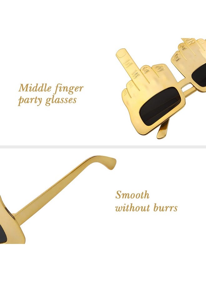 Toddmomy - 1Pc Party Eyeglasses Funny Middle Finger Glasses With Finger Novelty Funny Eyeglasses For Novelty Party Favors - Image 1