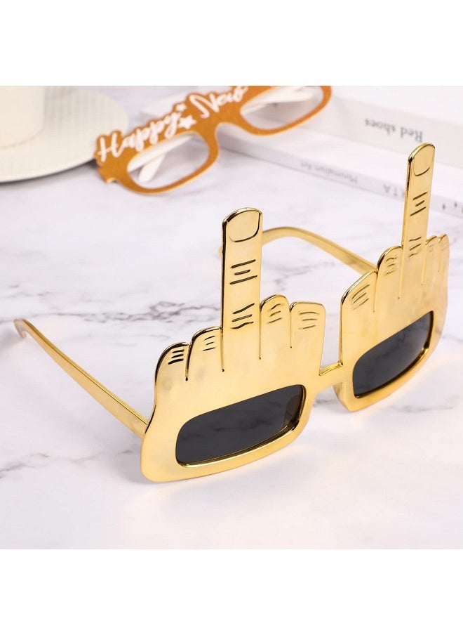 Toddmomy - 1Pc Party Eyeglasses Funny Middle Finger Glasses With Finger Novelty Funny Eyeglasses For Novelty Party Favors - Image 1