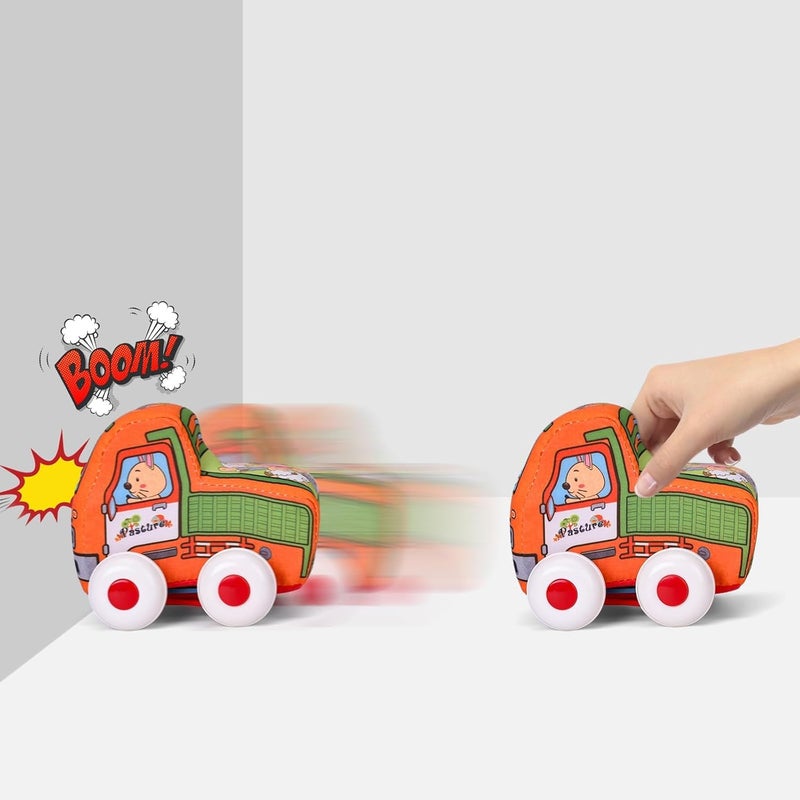 6 PCS Soft Toddler Car Toy Set - Educational Push & Pull Back Cars for Babies - Image 4