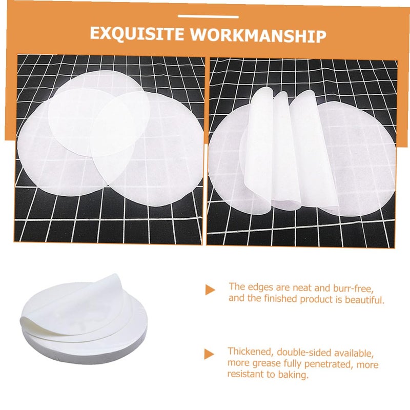 20cm Round Baking Parchment Paper 500 Sheets Non Stick Oven Liner for Cooking Grilling Frying - Image 4