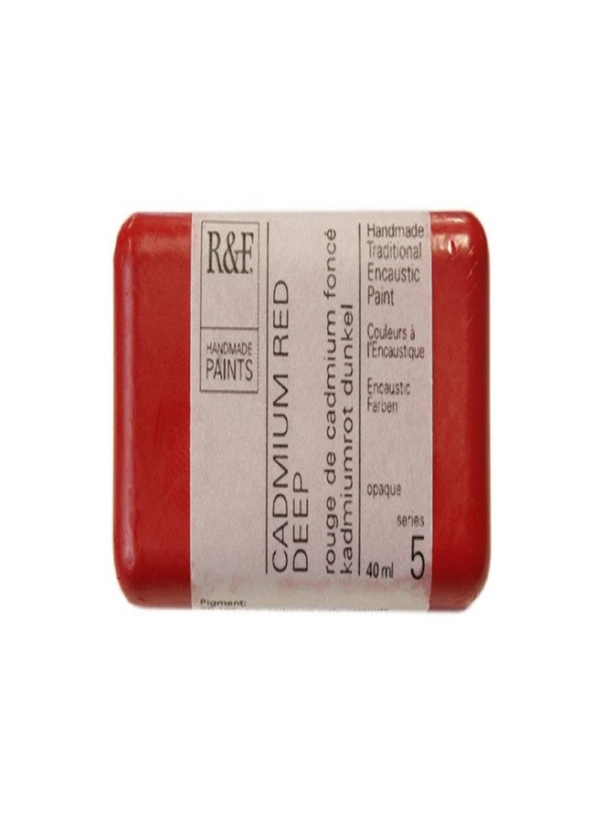 R&F Encaustic Paint, 40ml, Cadmium Red Deep - Image 1
