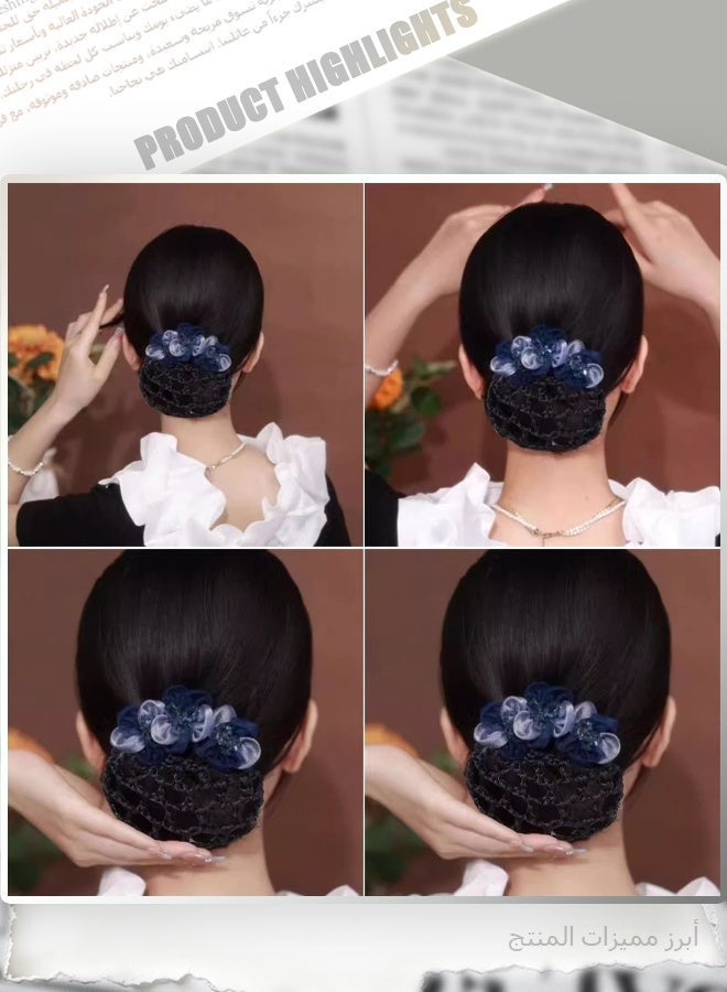 Professional Black Snood Hair Net for Women - Essential Workwear Bun Cover for Waitresses, Nurses, Chefs & Office Staff, Neat & Elegant Updo Accessory for Uniform Dress Code - Image 3