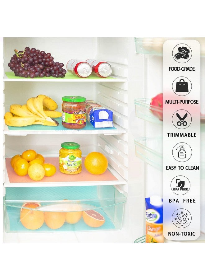 MayNest 8 Pcs Refrigerator Liners, MayNest Washable Mats Covers Pads, Home Kitchen Gadgets Accessories Organization for Top Freezer Glass Shelf Wire Shelving Cupboard Cabinet Drawers (3 Blue+3 Green+2 Red) - Image 3
