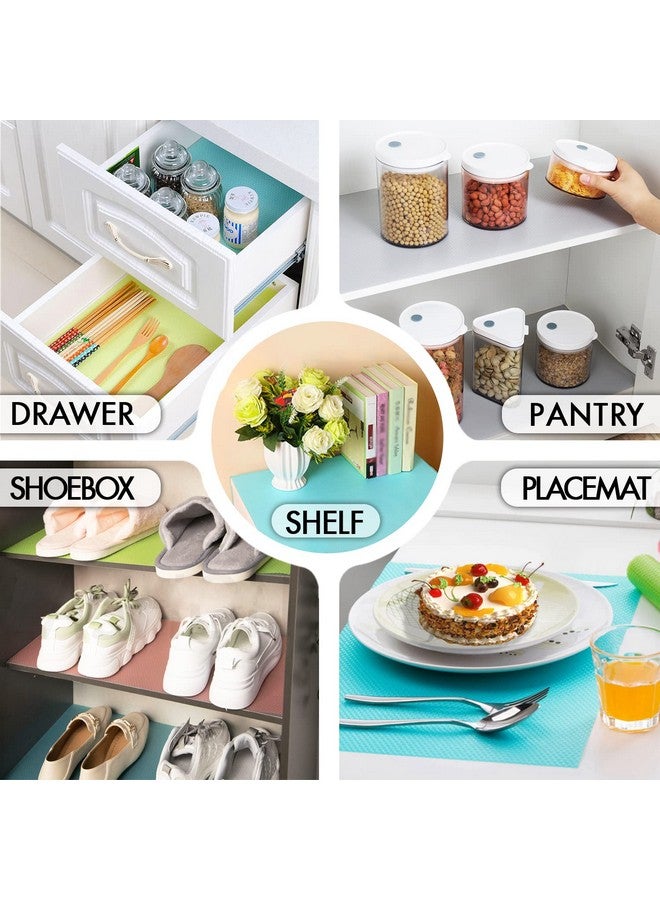 MayNest 8 Pcs Refrigerator Liners, MayNest Washable Mats Covers Pads, Home Kitchen Gadgets Accessories Organization for Top Freezer Glass Shelf Wire Shelving Cupboard Cabinet Drawers (3 Blue+3 Green+2 Red) - Image 5